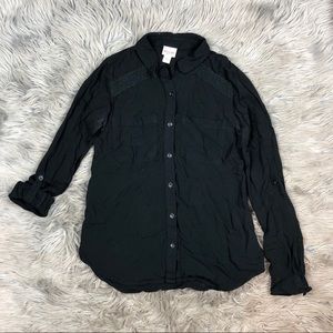 Mossimo | Black Fashion Button Up Shirt